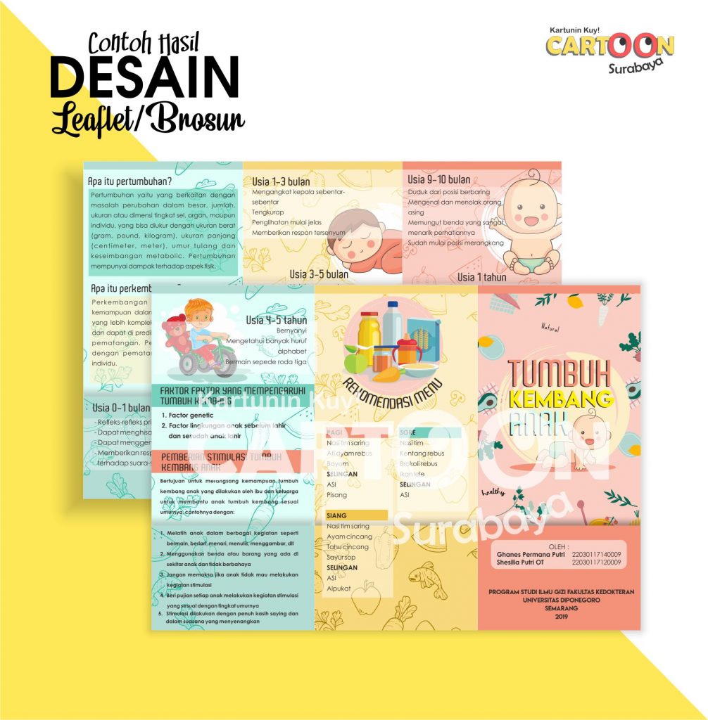 Contoh Brosur Universitas Contoh Desain leaflet Brosur Flyer Tumbuh Kembang Anak 
